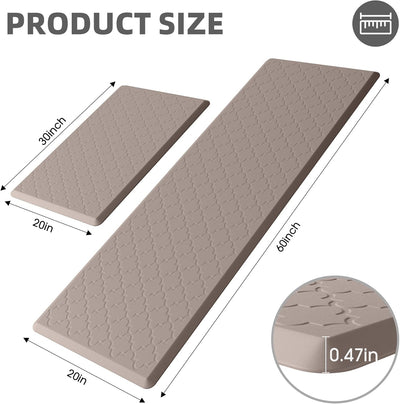 Tapete cocina antifatiga 2 pzas caqui para fregadero
