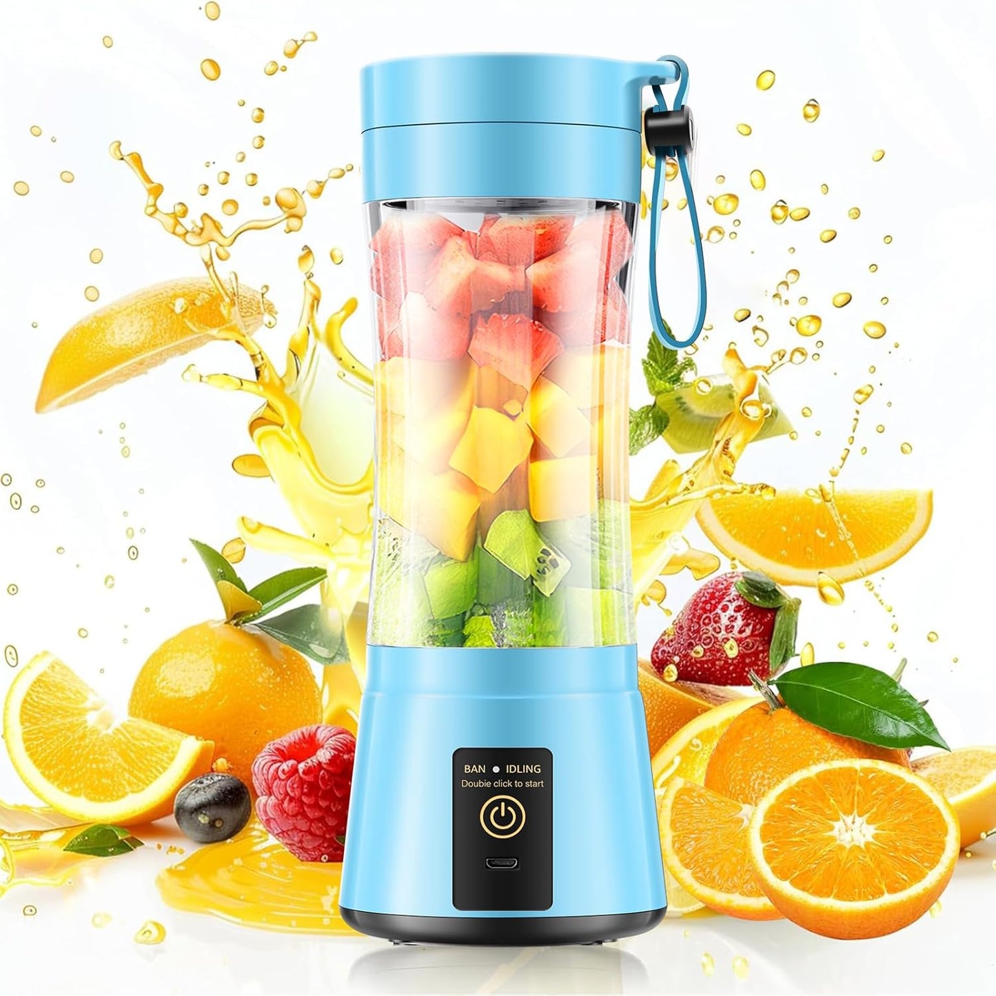 Licuadora portátil inalámbrica 12oz 6 cuchillas oficina picnic
