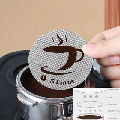 3 Pack Pantalla Disco Espresso 2.008pulg Reutilizable 150μm