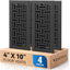 Registro piso galvanizado 4x10 pulg pack 4 negro mate