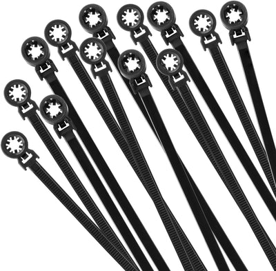 100 Pzas Cuerdas para Cables Negro 6pulg Auto