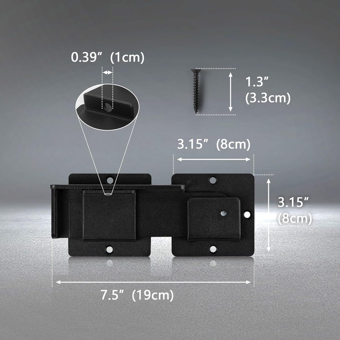 Cerradura puerta abatible 7.5pulg pestillo aluminio valla madera