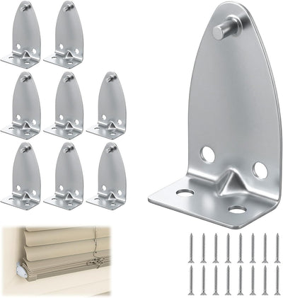 8 Pzas Soportes Acero Inox para Ventanas y Puertas con Tornillos