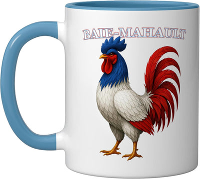 Taza Cerámica Francia Azul/Blanco