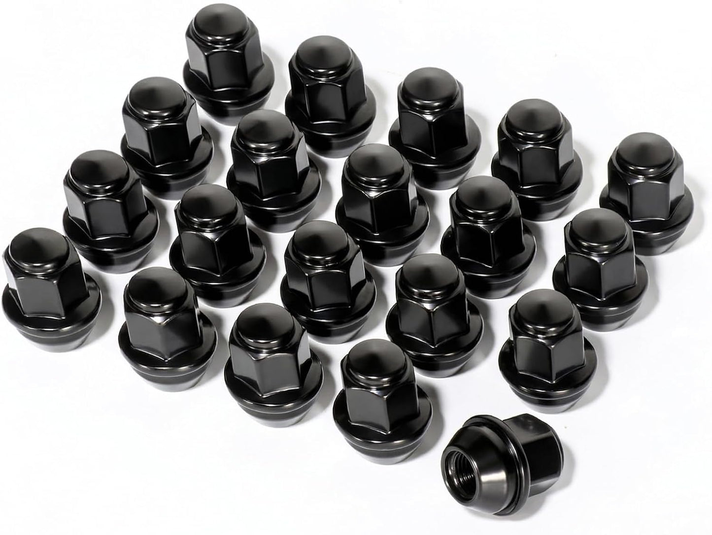 Tuerca rueda M12X1.5 negro 20pcs comp Focus Fusion Escape