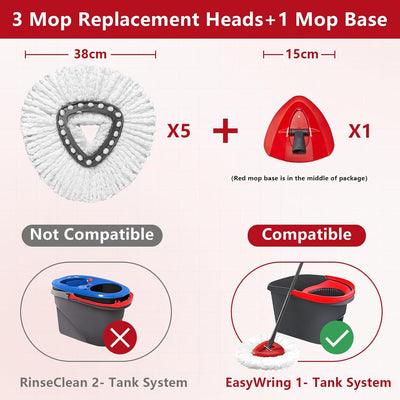 Sistema 1 tanque trapeador microfibra 5 pzas blancas