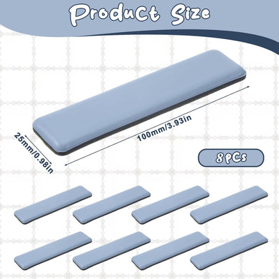 8 Pzas Protectores de Suelo Rectangulares para Mesa Silla Sofá