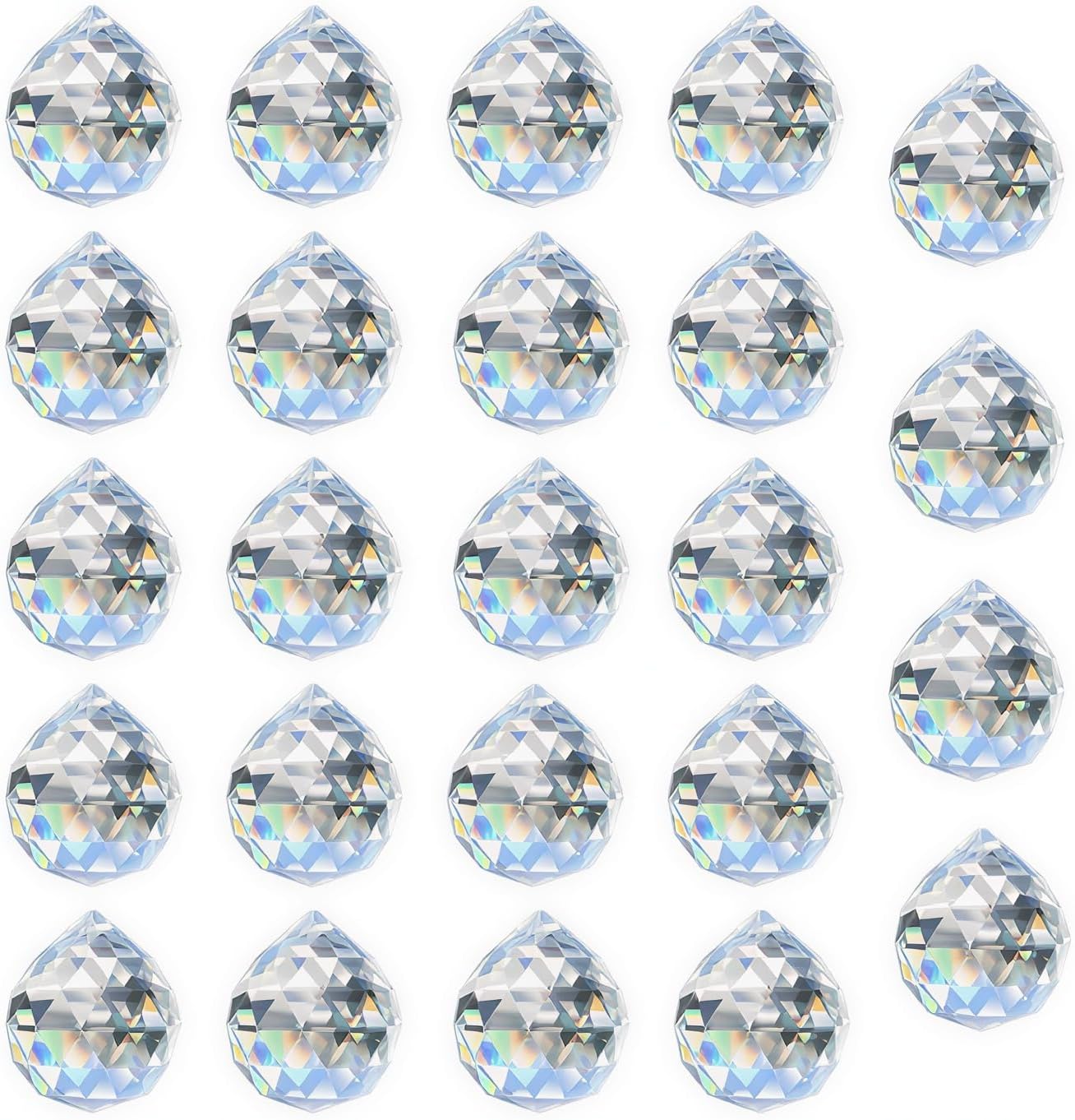 Atrapasoles cristal 24uds 0.787pulg decoración ventanas