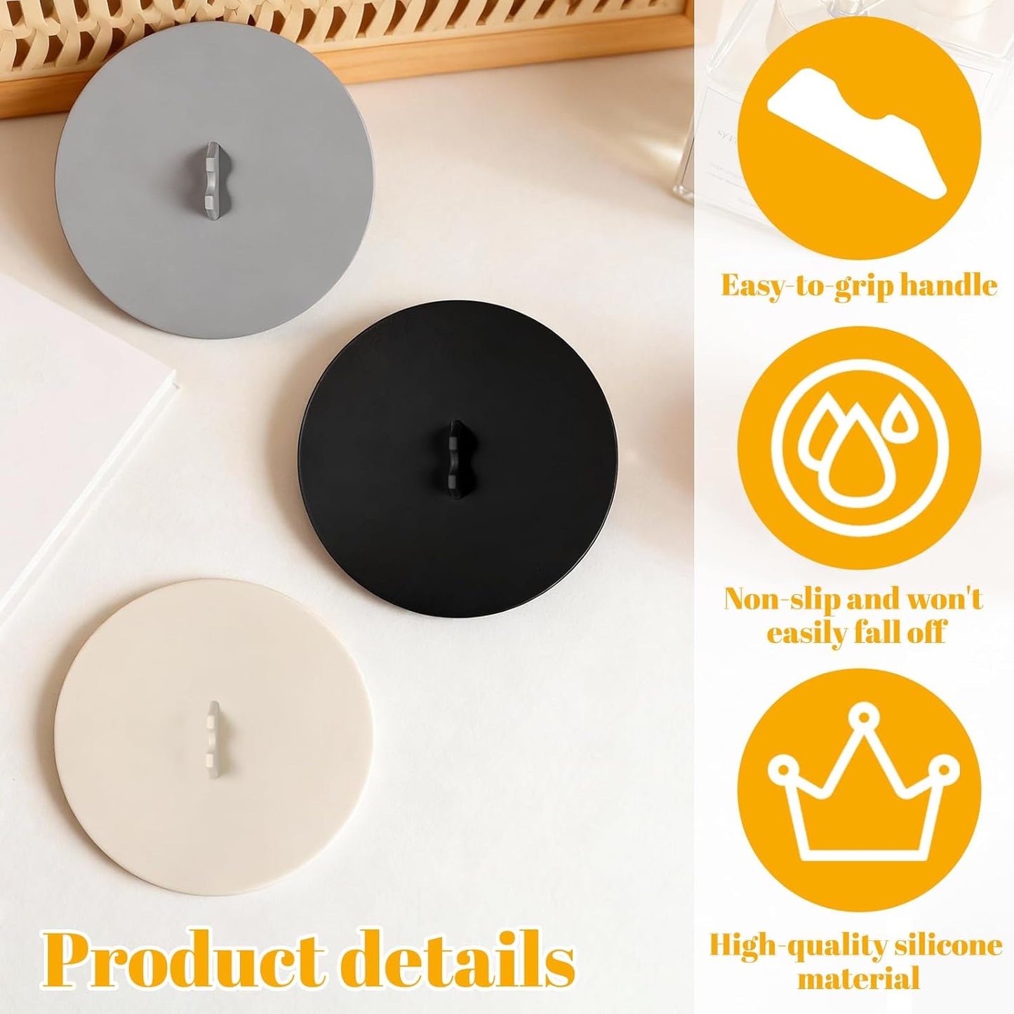 3 fundas silicona reutilizables para tazas té café