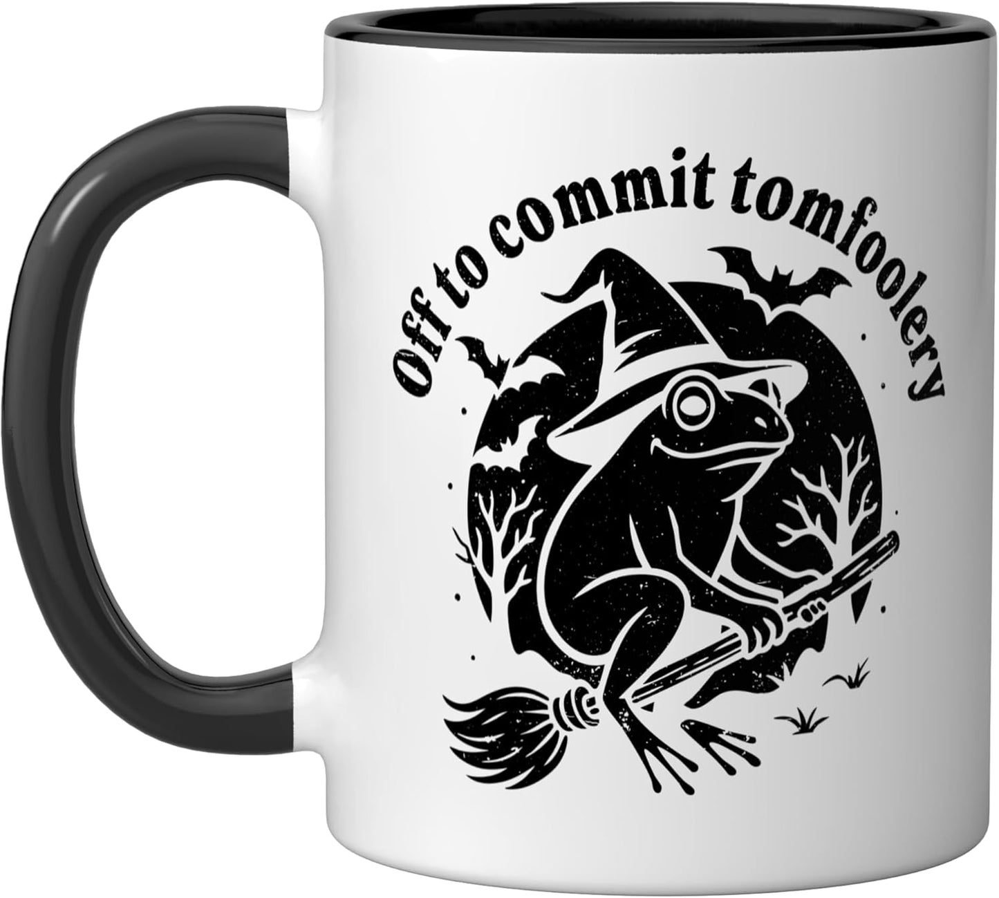 Taza Cerámica Tomfoolery Rana Bruja Negro/Blanco