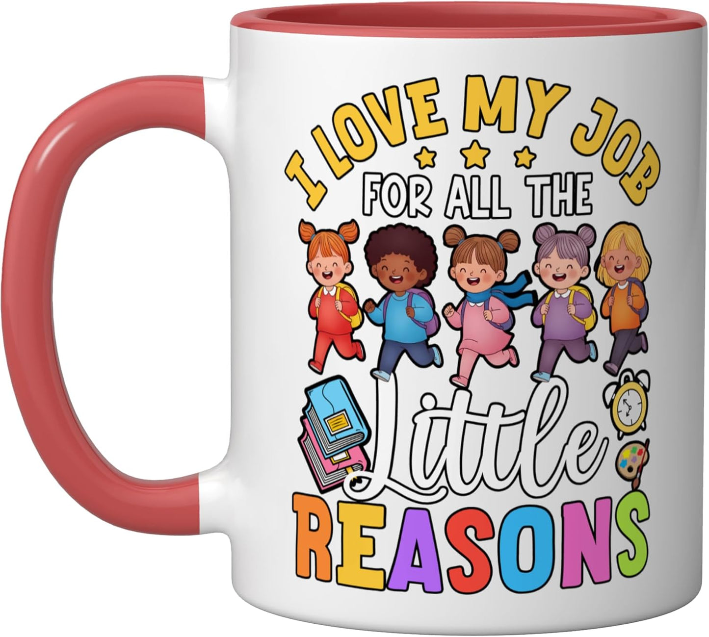 Taza Cerámica Frase Inspiradora Roja/Blanca