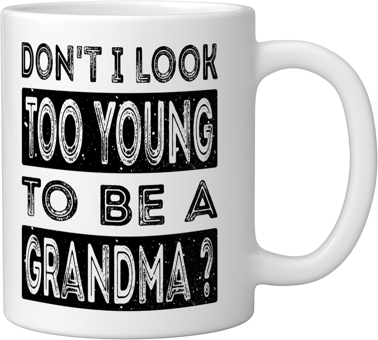Taza de cerámica para abuela divertida blanca