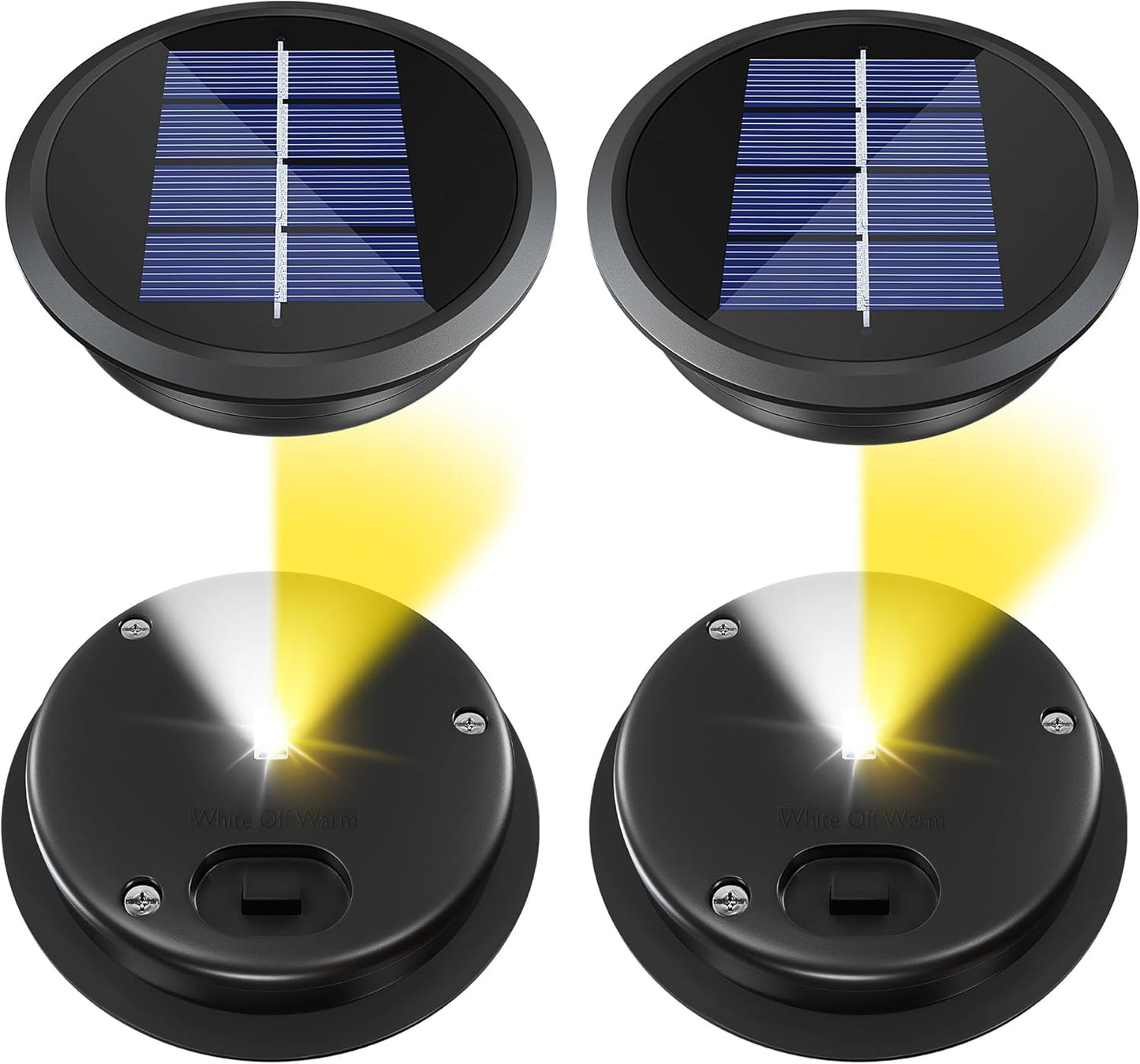 Kit 4 pzas repuesto luz solar LED blanca cálida impermeable