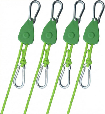 4 Correas Retráctiles Amarre Trinquete 13pulg 2 Ganchos Mosquetón
