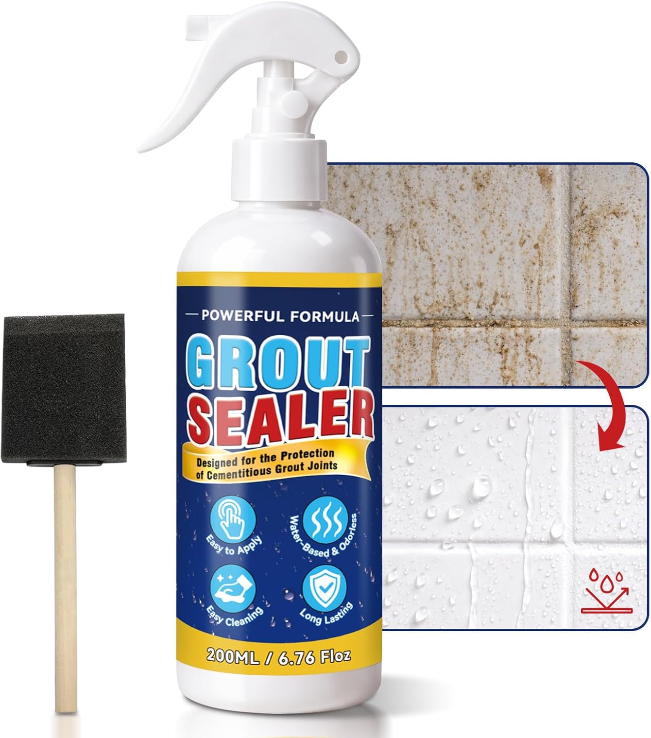 Sellador aerosol lechada impermeable para azulejos ducha baño