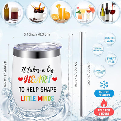 Set 24 Pzas Tumbler Vino 12oz Regalo Profesora