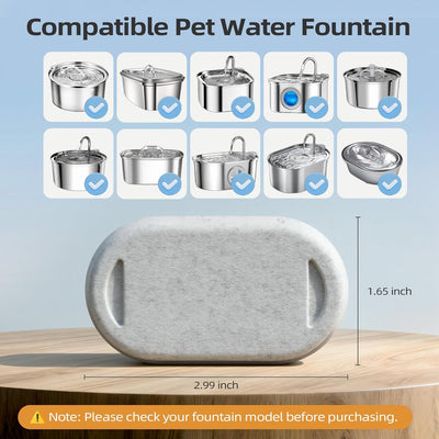 Paquete 16 filtros agua gatos comp 67oz/2L 108oz/3.2L