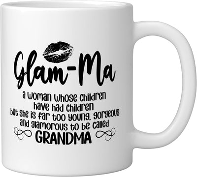 Taza Cerámica para Abuela Glamma Blanca