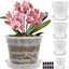 12 Macetas Plástico Orquídeas 4.5-7.5pulg Con Agujeros
