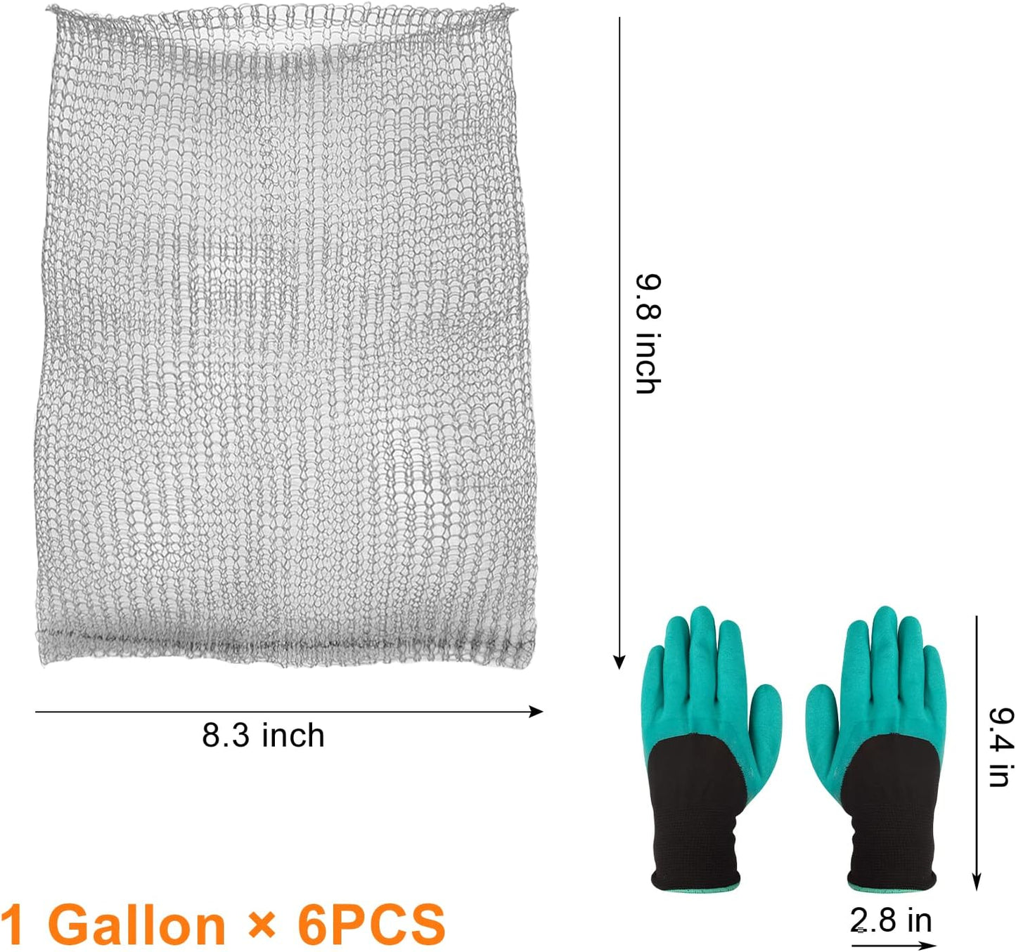 6 Cestas Acero Inox para Protección Raíces Plantas Jardín