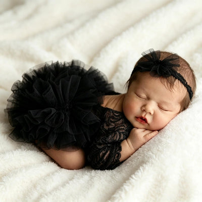 Traje foto recién nacido con diadema 0-3 meses