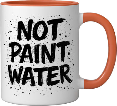 Taza cerámica para pintor humorística con dibujos de artistas y estudiantes