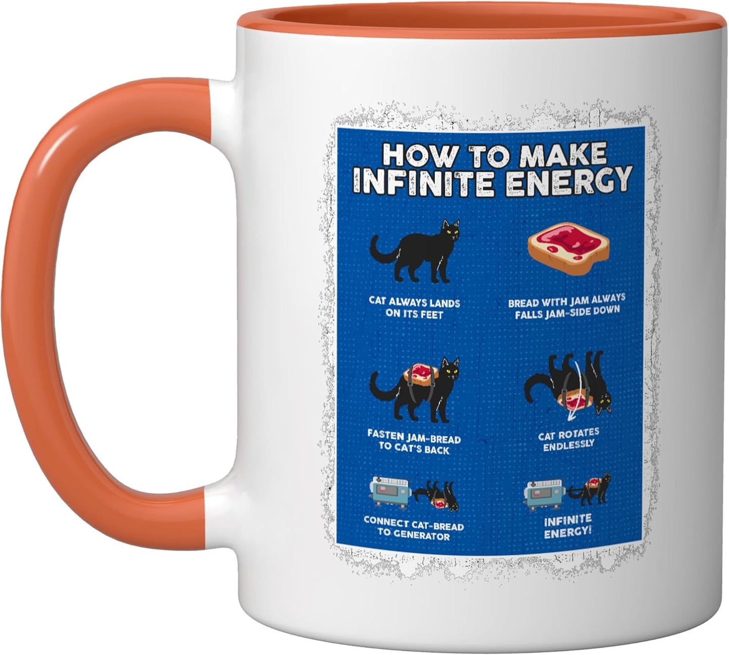Taza Cerámica Ingeniería Mecánica Energía Infinita Gato