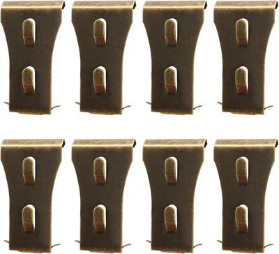 8 Clips Pared Ladrillo Metal Latón 2.25-2.45pulg Ganchos Acero