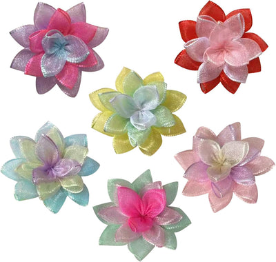 6 Pzas Dijs Flores Elásticas para Collares Mascotas