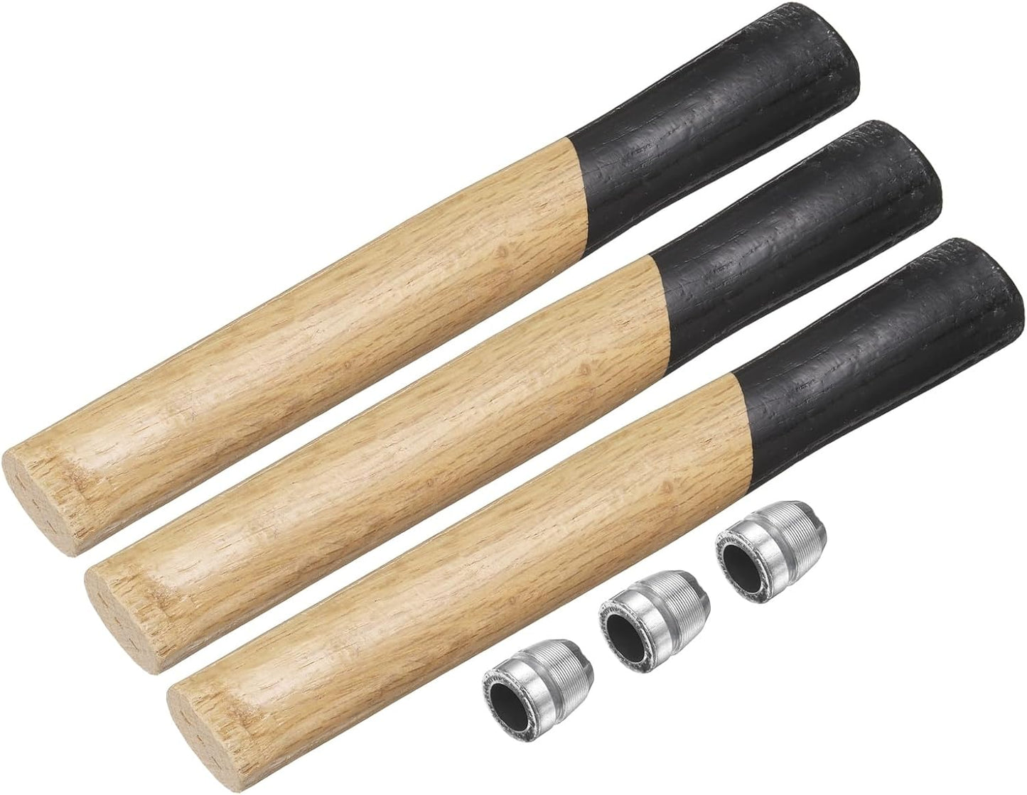 3 Pzas Mango Martillo Madera 10.2pulg Cuña Redonda Carpintería