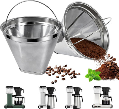 Paquete de 2 filtros reutilizables Technivorm Moccamaster con cono de acero inoxidable