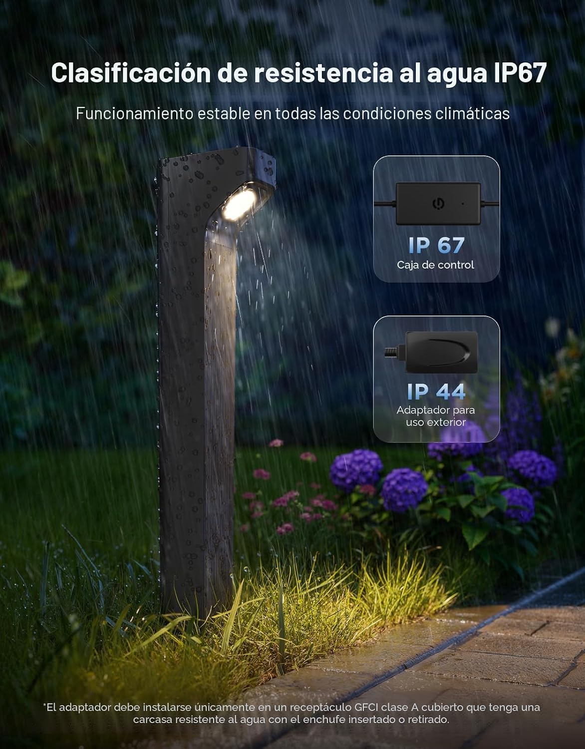 Luces camino IP67 16M colores 8uds comp Alexa Google