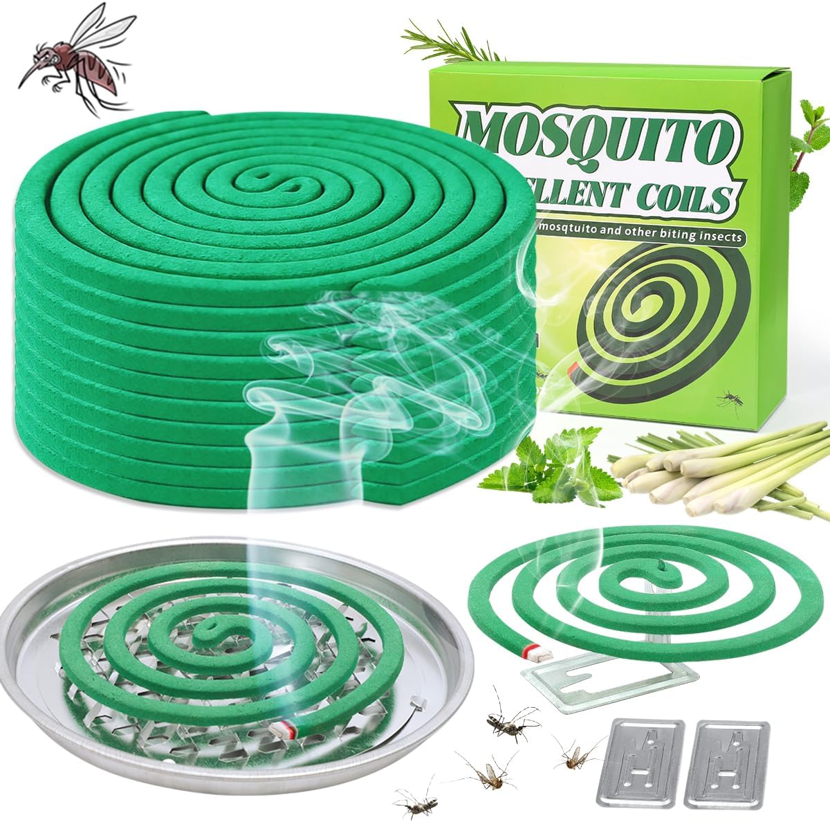 20 Bobinas Repelente Mosquitos Citronela 6 Horas Patio