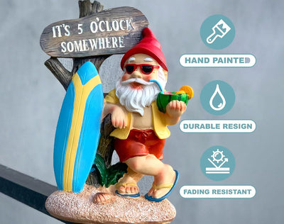 Gnomos de jardín decoración exterior estatua playa