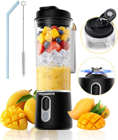 Batidora portátil mini sin BPA de 20 oz para smoothies con carga por Tipo-C