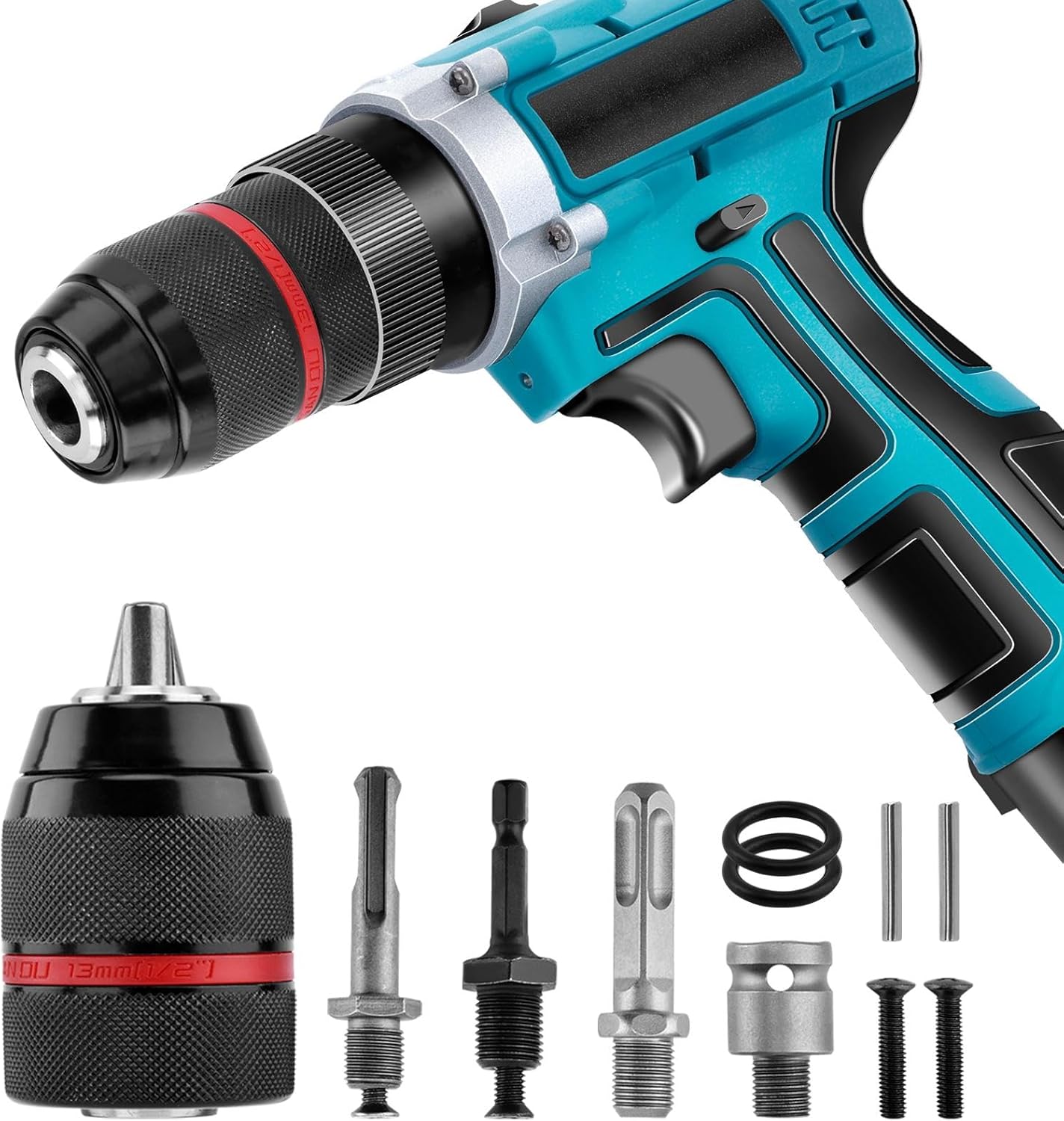 Adaptador impacto 1/2 a 3/8 portabrocas autoapriete negro