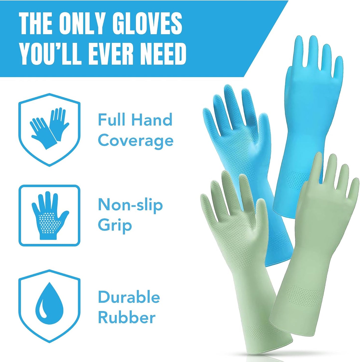 Guantes cocina reutilizables antideslizante 12pulg mediano