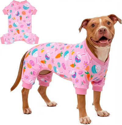 Pijama Pascua perros grandes y niñas elástico terciopelo cómodo