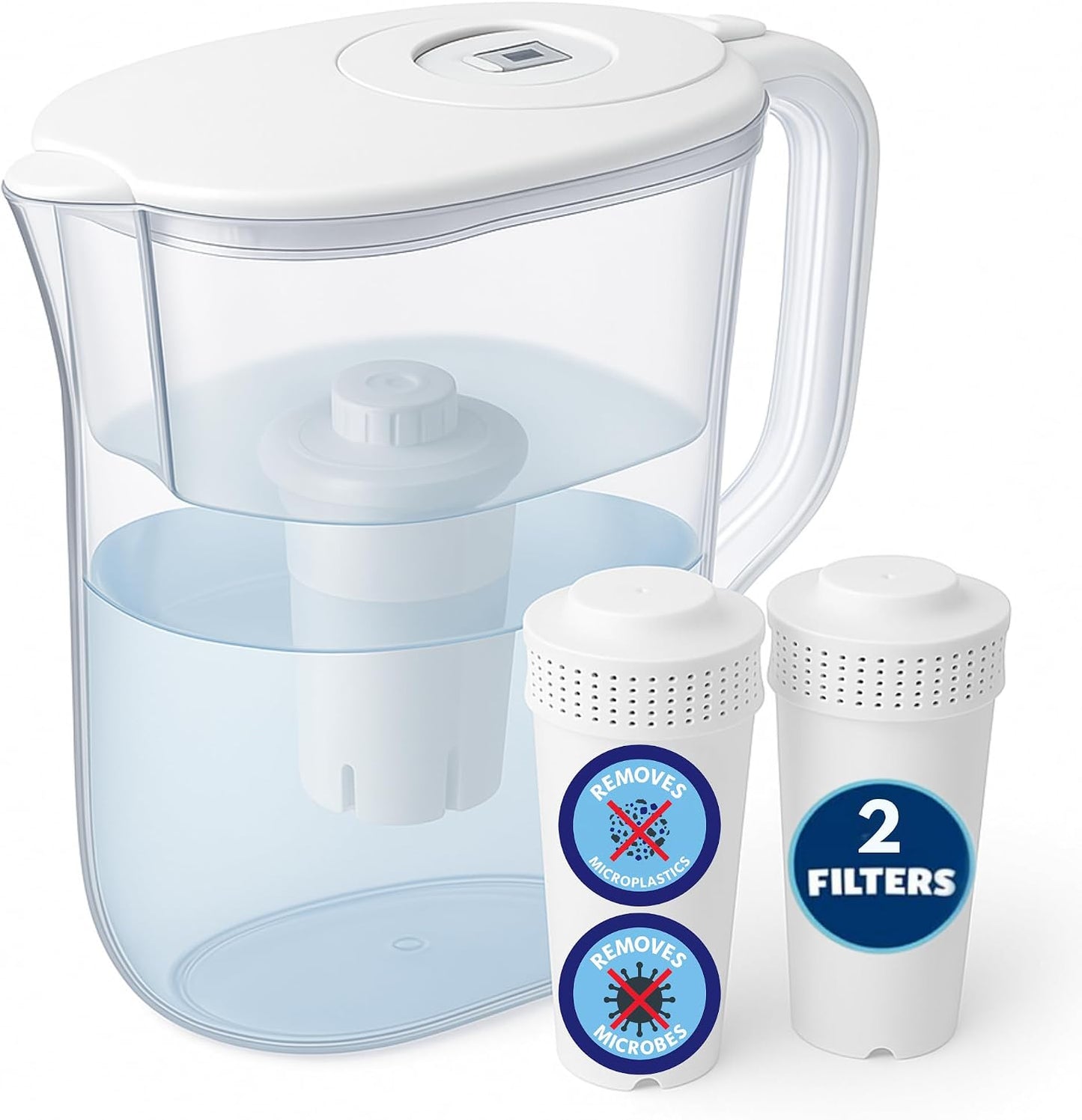 Jarra filtro agua 10 tazas 2 filtros ultrafiltración y carbono
