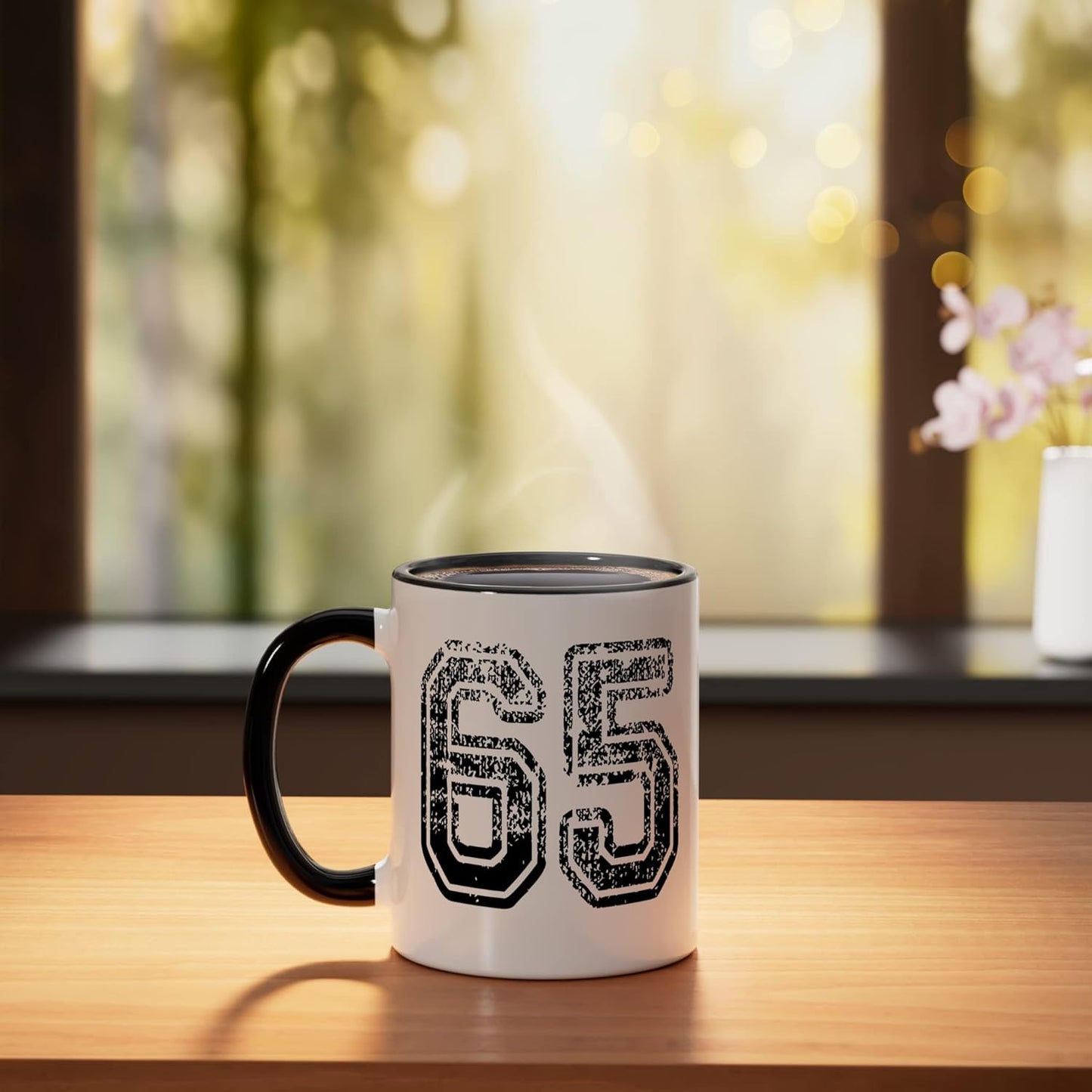 Taza Cerámica 65pulg Negro/Blanco