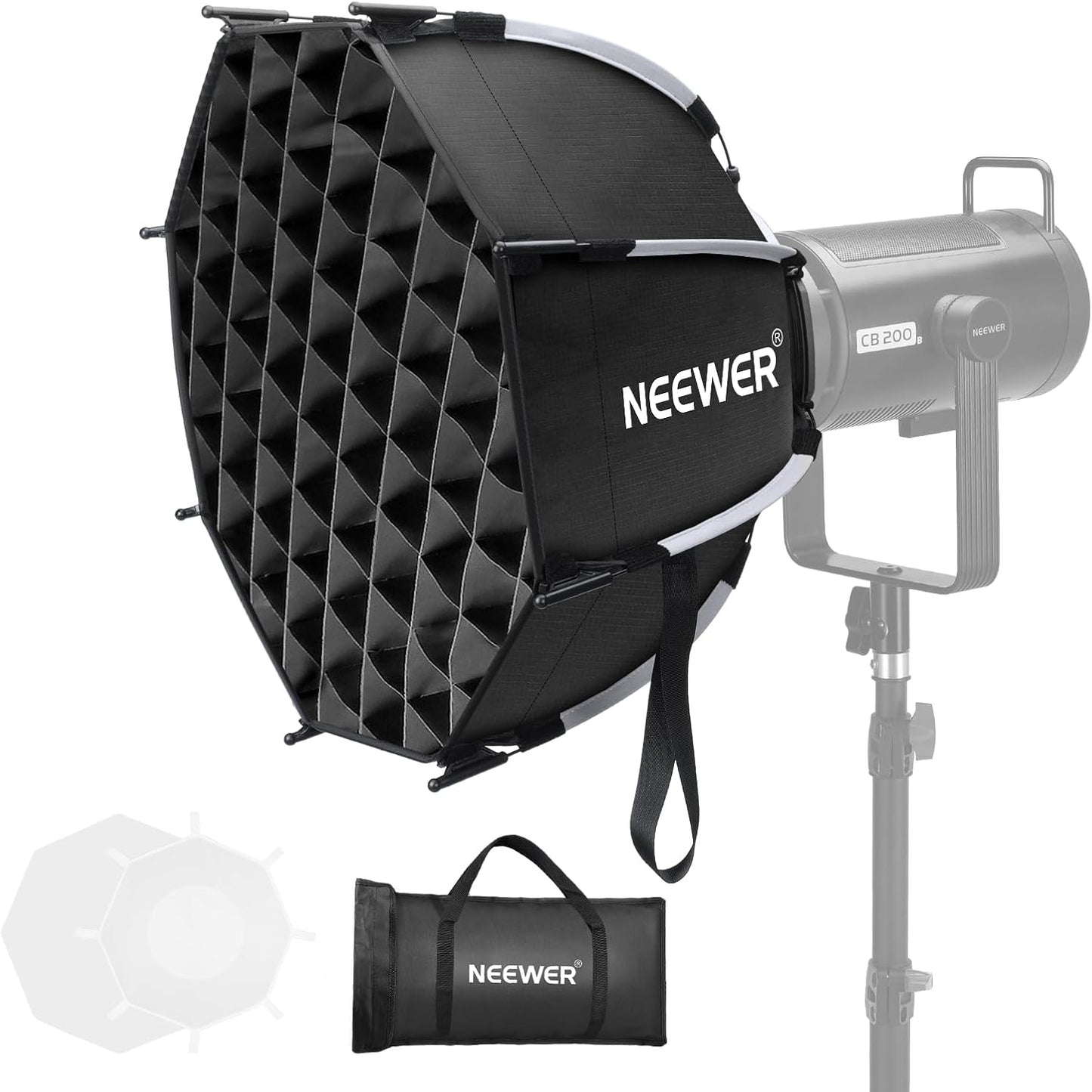 Kit Softbox Octagonal 17.7pulg Difusores Luz Estudio Video