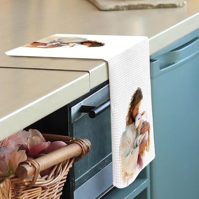 Toallas de cocina cristianas con texto Farmhouse Bible Jesus Lamb