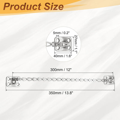 Cadena restringidora para ventanas acero inox 12pulg