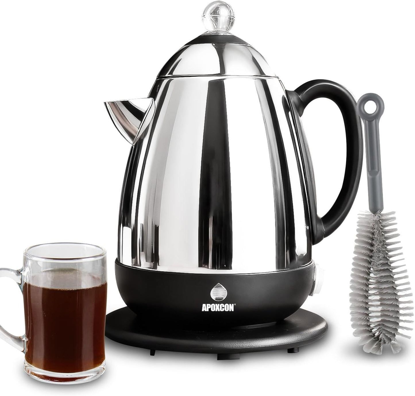 Percolador café eléctrico acero inox con cepillo