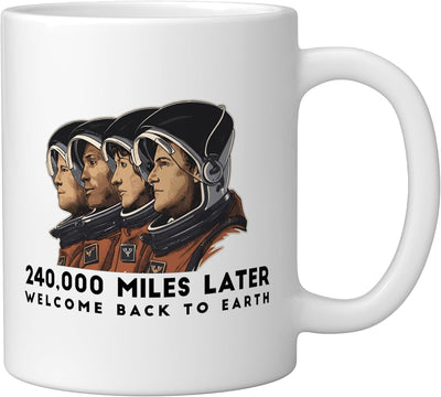 Taza de cerámica Artemis 2 Mission regreso a la Tierra