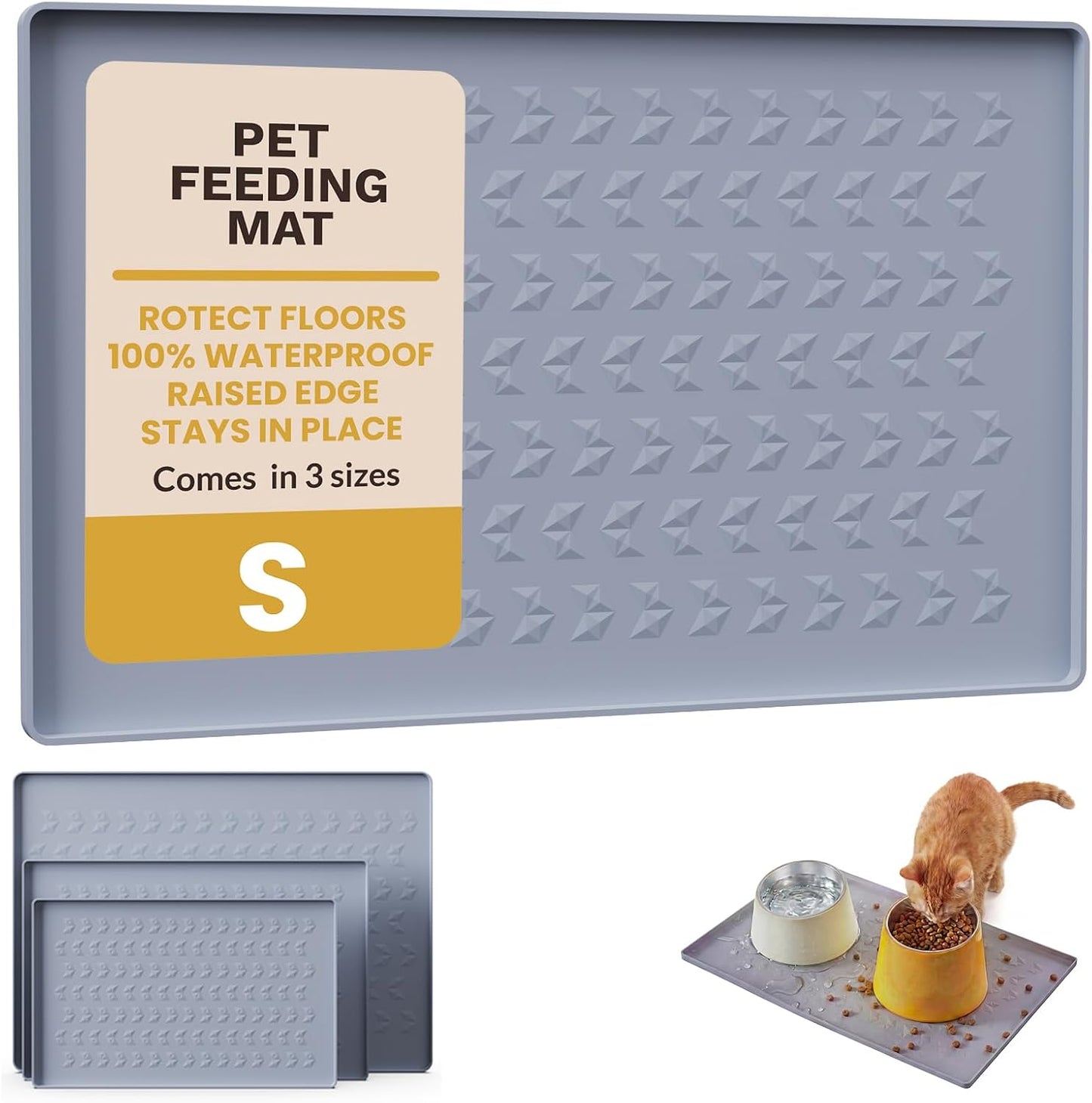 Tapete silicona mascotas impermeable antideslizante protege suelo