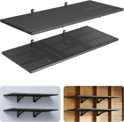 Estantería garaje 2 niveles acero 1.64x4ft capacidad 560lb