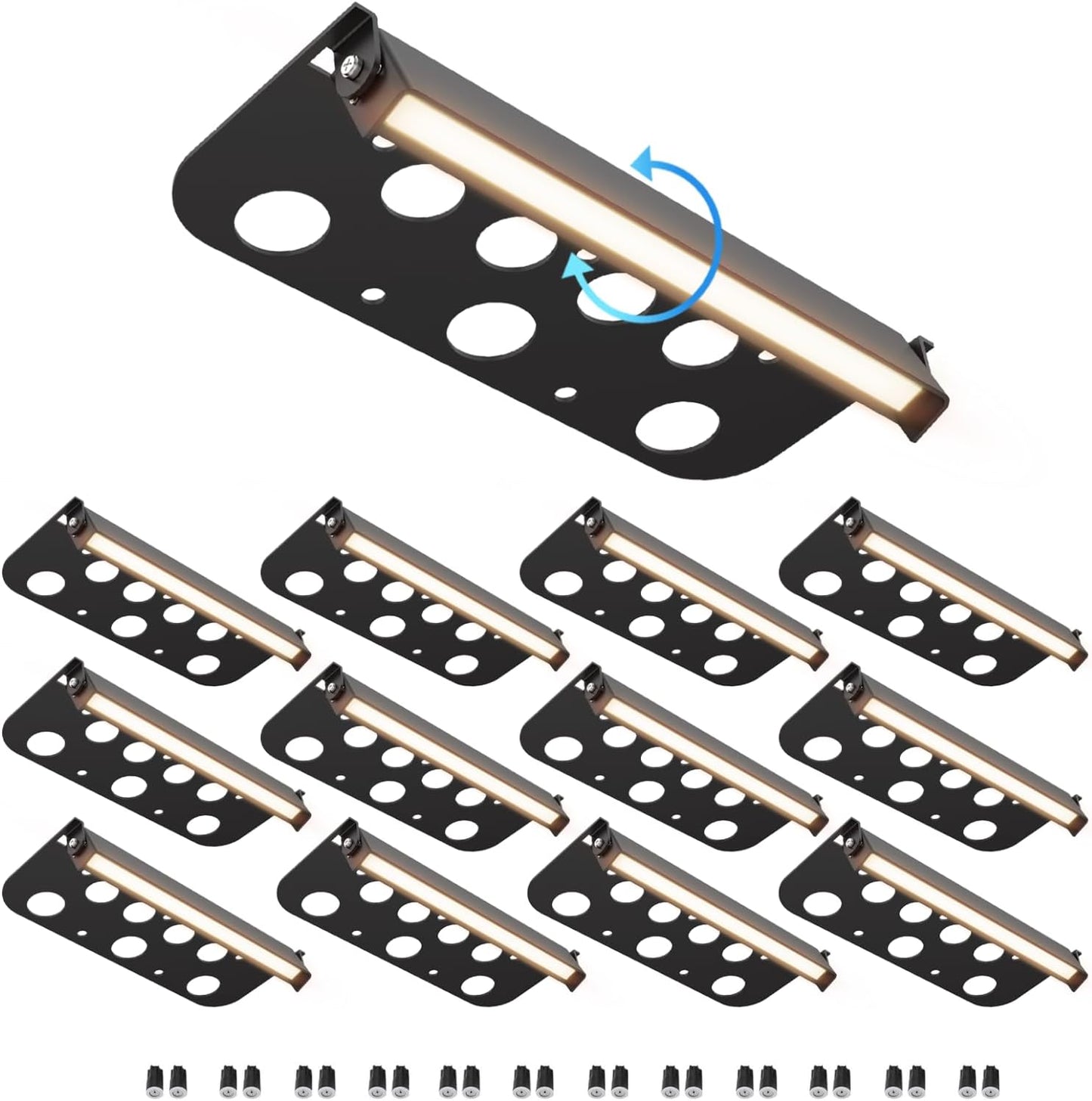 12 Luces Pared 7pulg LED Blanca 2700K 5W 12V IP65