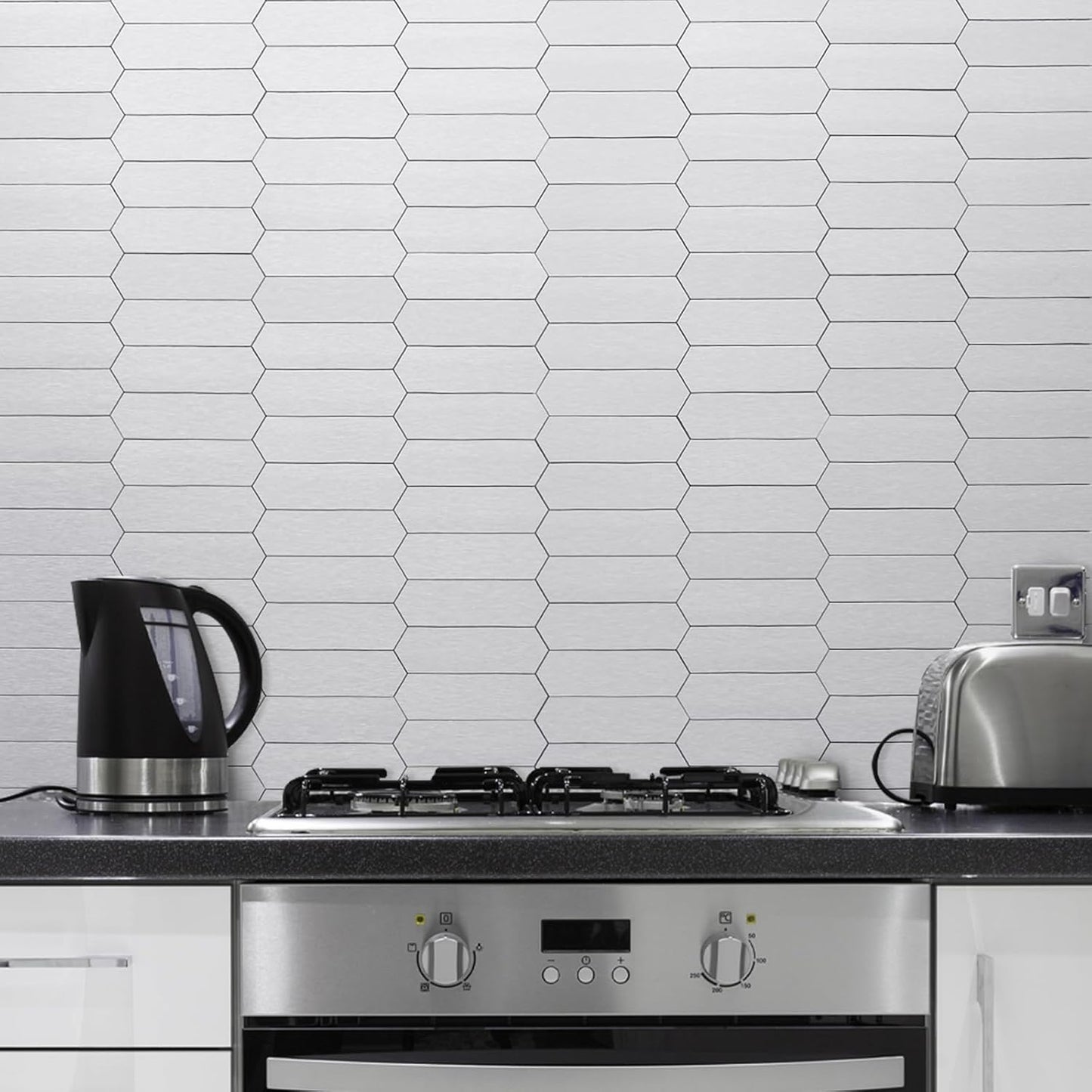 10 Hojas Metal Cepillado 12x12pulg Azulejos PVC