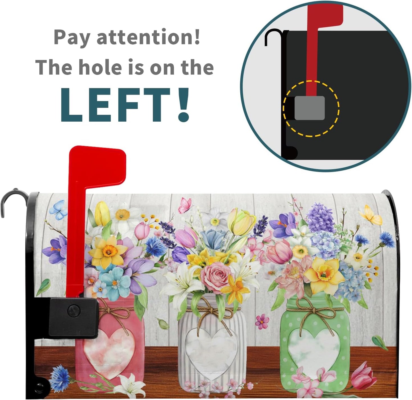 Fundas magnéticas para buzón 18x21pulg diseño mariposa